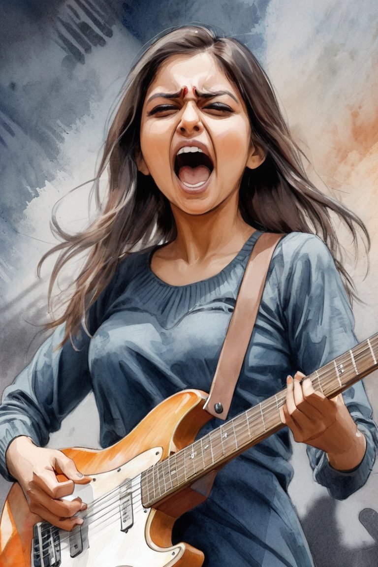 00139-2633500354-indian woman 25yo, Brunette head, pointing, screams, with a guitar on a stage, ral-dissolve, ultra high resolution, photorealist.jpg